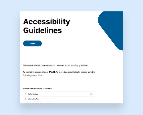 Accessibility guideline main demo.