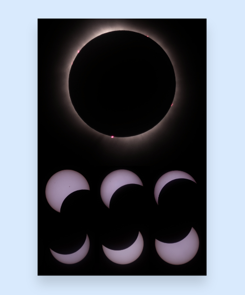 Solar eclipse photography demo.